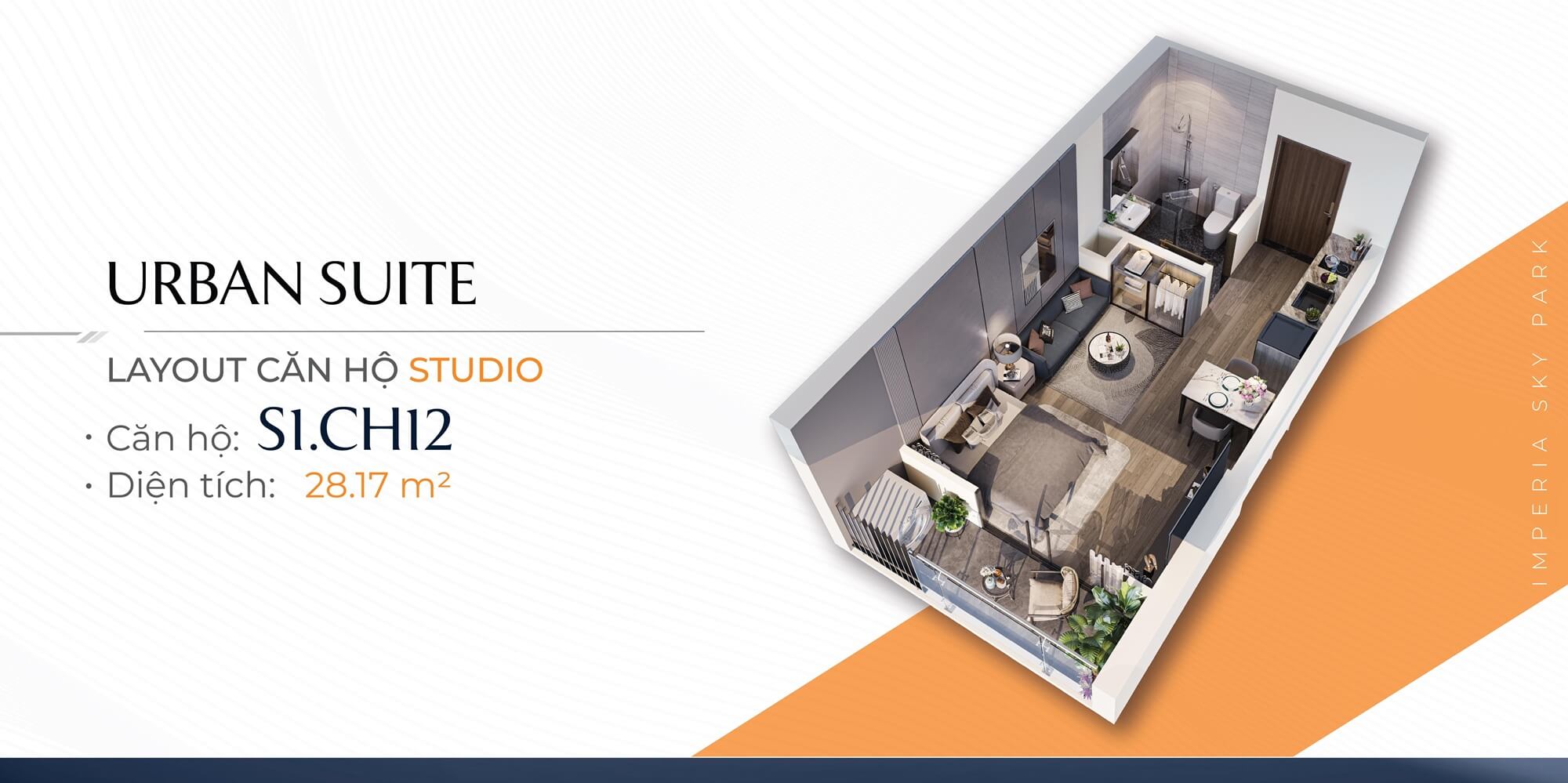 thiết kế căn hộ studio imperia sky park nam an khánh