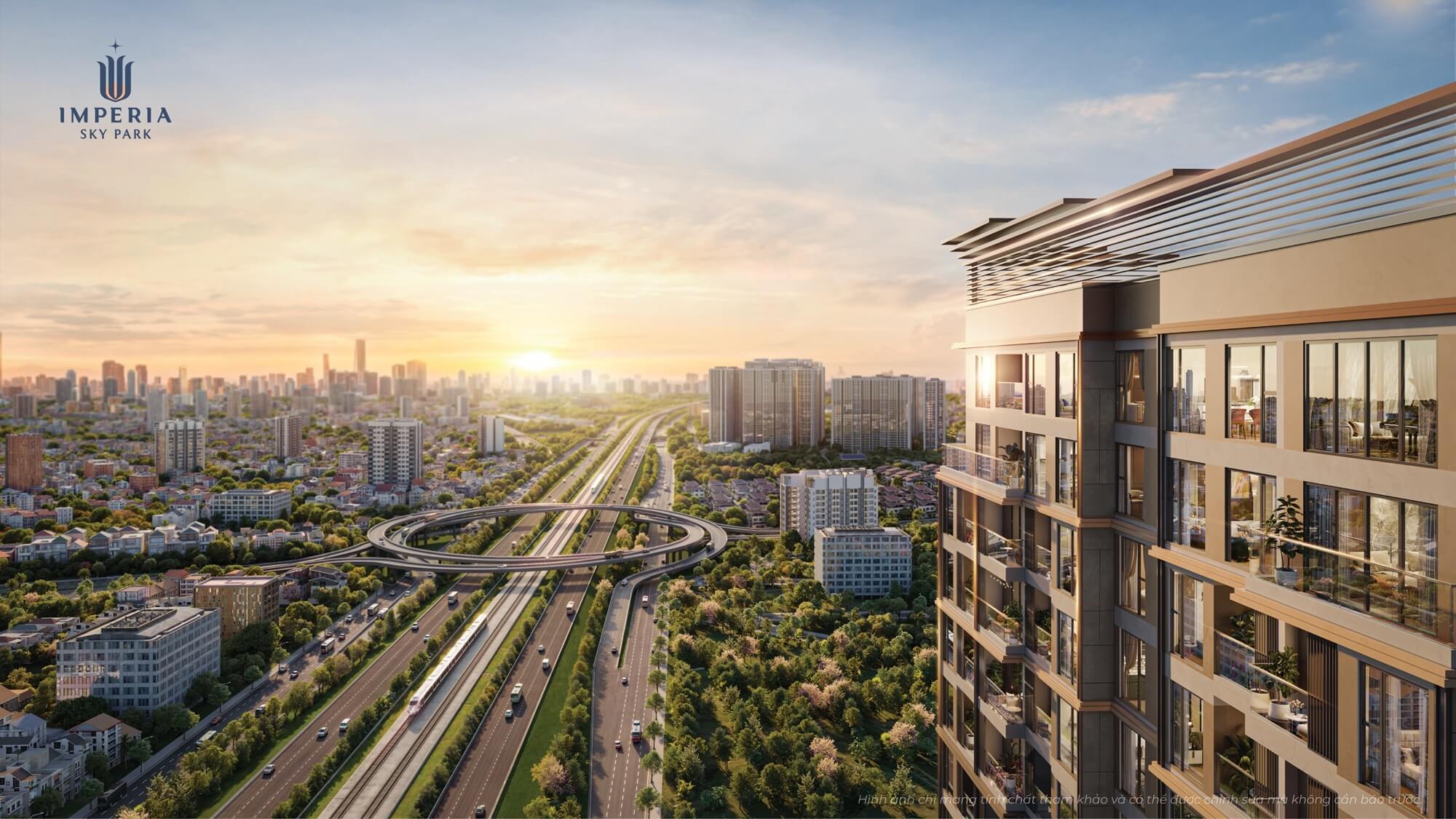 view căn hộ imperia sky park nam an khánh